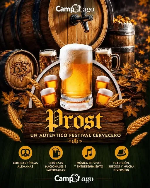 Descubre cervezas nacionales e importadas y gastronomía típica alemana en un festival cervecero.