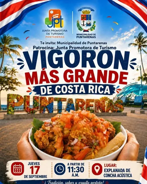 Celebra el Vigorón más grande de Puntarenas el 17 de septiembre a partir de las 11:30 a.m.