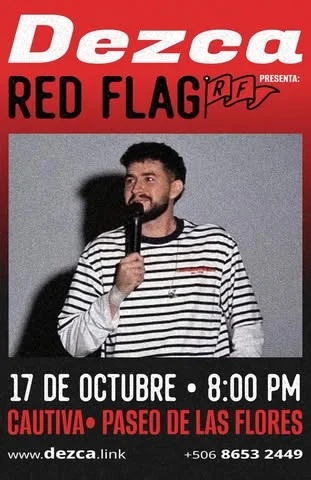 Show de stand up con interacción en vivo sobre banderas rojas, el 17 de octubre en Cautiva, Paseo de las Flores.