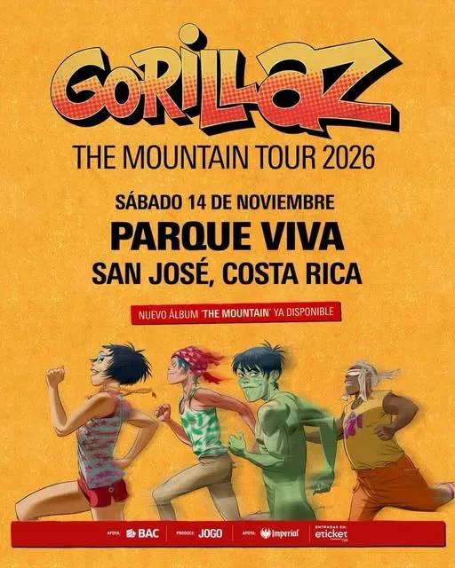 No te pierdas la única presentación de Gorillaz en Centroamérica. ¡Un evento imperdible!