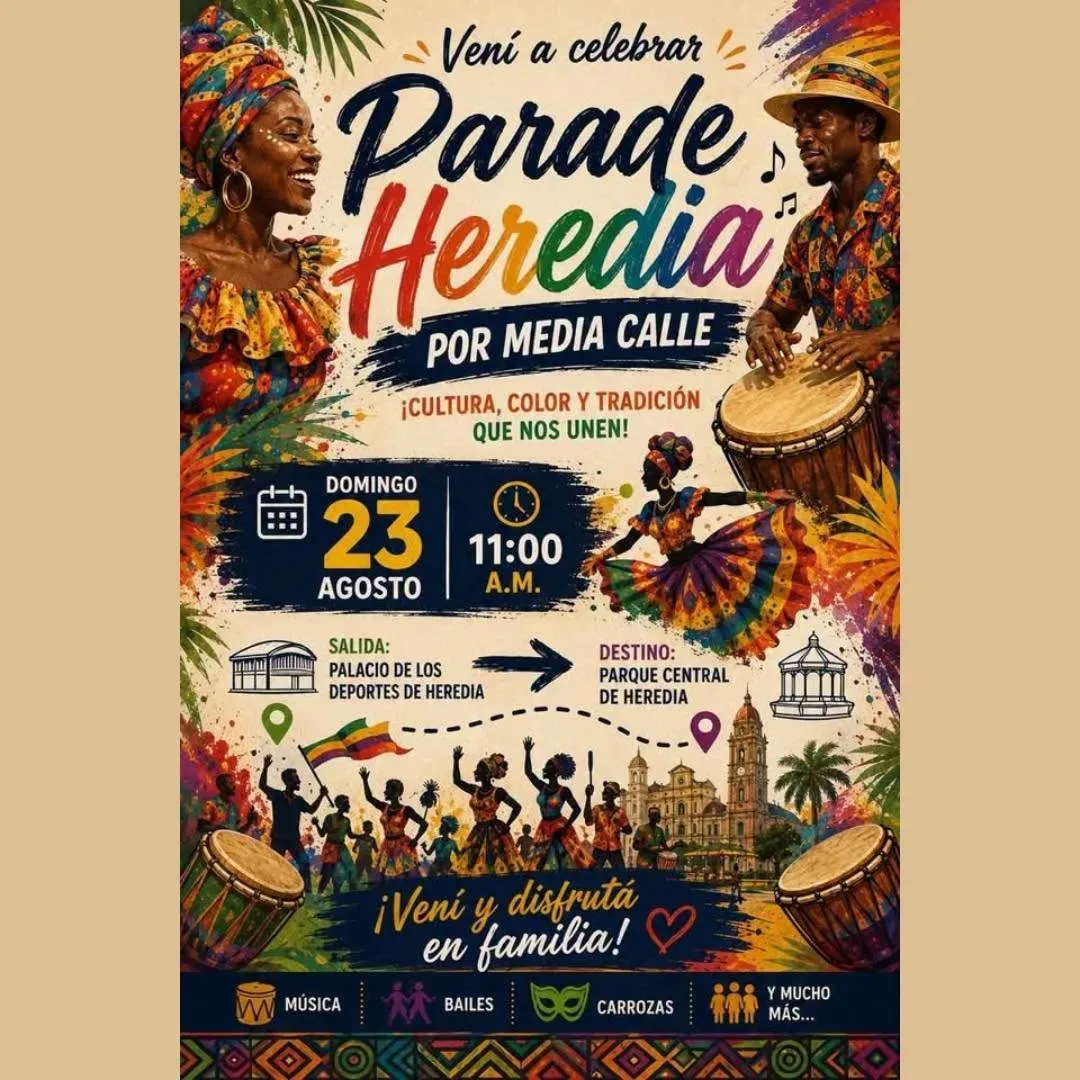 Celebra la cultura y tradición en un desfile lleno de música y color en Heredia.