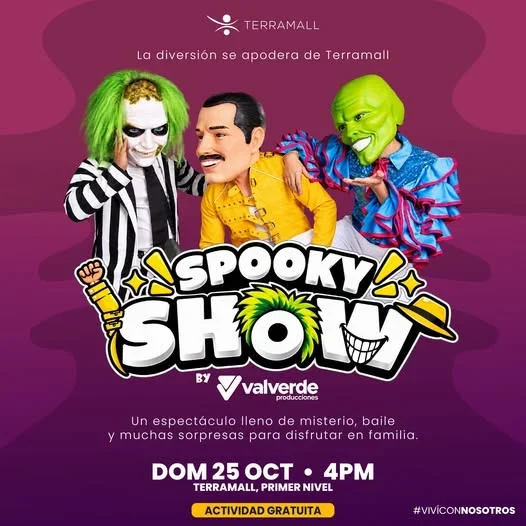 Espectáculo gratuito de misterio y baile en Terramall con personajes y sorpresas para disfrutar en familia el domingo por la tarde.