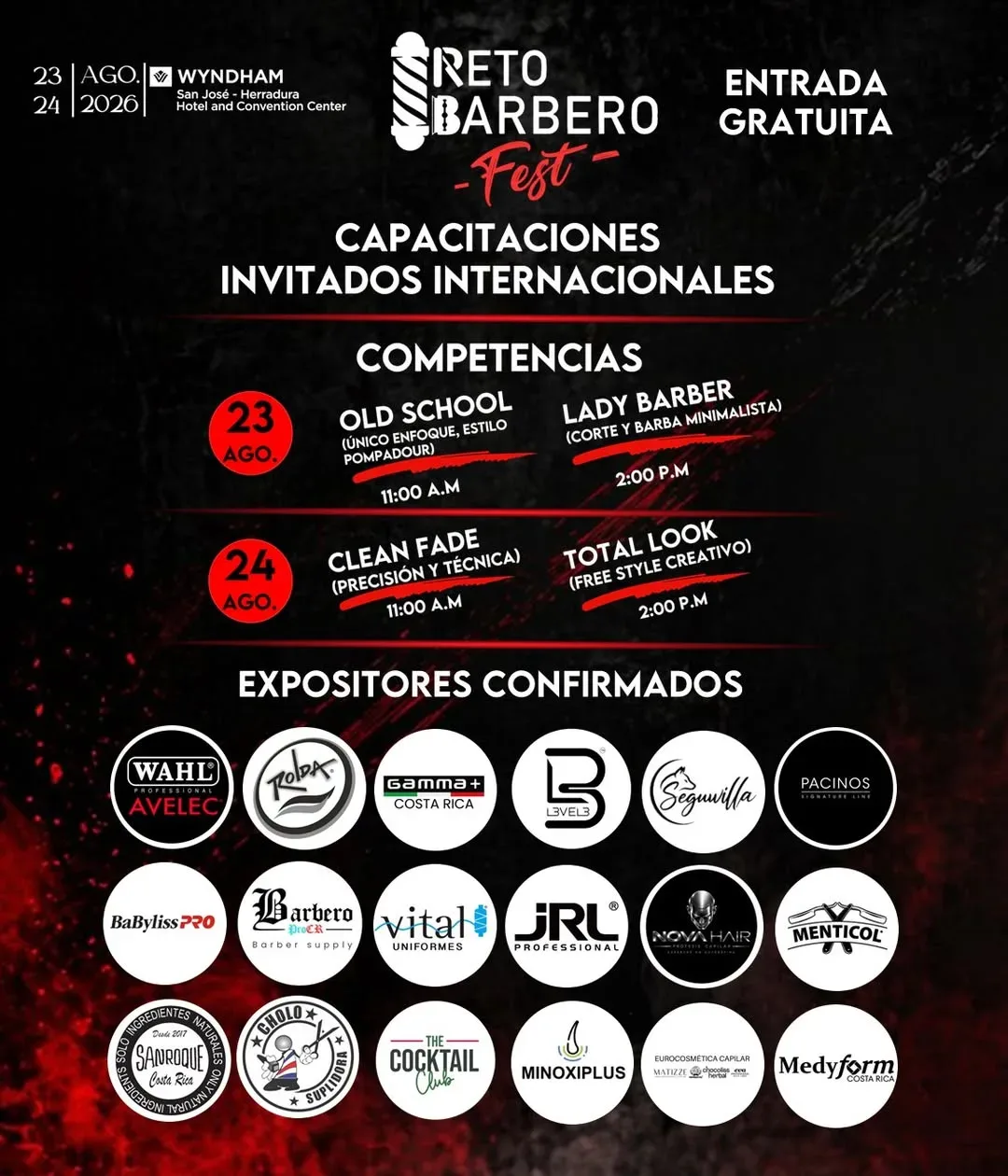 Un evento gratuito de barbería con competencias, capacitaciones y expositores internacionales en Heredia.