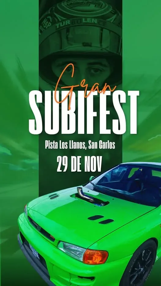 ¡No te pierdas el SUBIEFEST en San Carlos! Un evento lleno de adrenalina y diversión para los amantes de los autos.