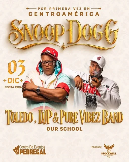 Concierto de Snoop Dogg con Toledo, DJP y Pure Vibez Band en el Centro de Eventos Pedregal.