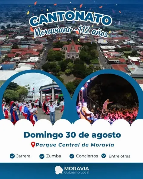Moravia celebra su 112 aniversario con un día lleno de actividades deportivas, recreativas y conciertos en el Parque Central.