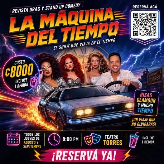 Un espectáculo de drag y stand up comedy que promete risas y glamour todos los jueves en San José.