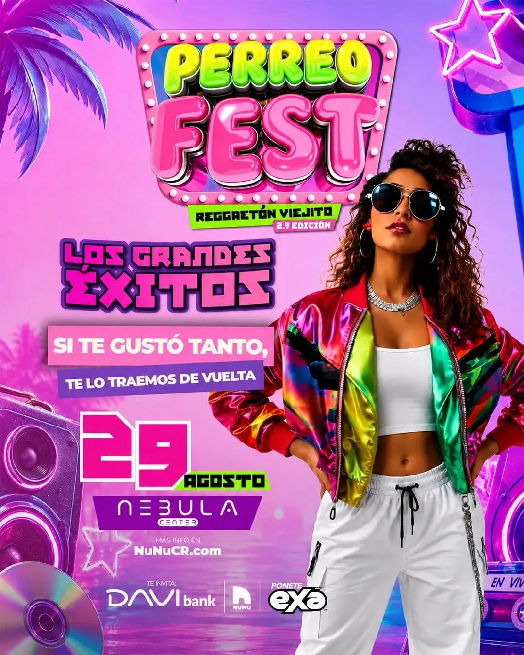 Regresa el Perreo Fest con los grandes éxitos del reggaetón viejito el 29 de agosto en Nebula Center.