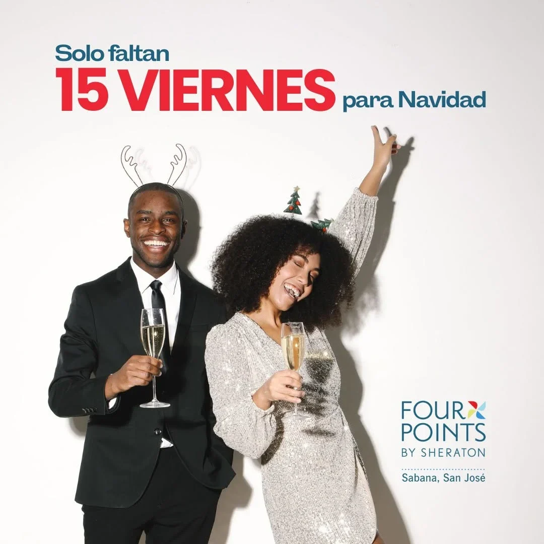 Reserva tu fiesta de fin de año empresarial en Four Points by Sheraton Sabana con cargos por montaje gratis durante septiembre 2026.