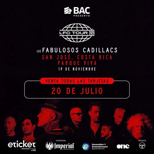 No te pierdas el regreso de Los Fabulosos Cadillacs en Parque Viva. ¡Una noche de rock latino inolvidable!