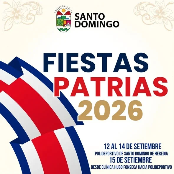 Celebración de los 202 años de independencia con música, cultura y desfile en Santo Domingo de Heredia del 12 al 15 de setiembre.