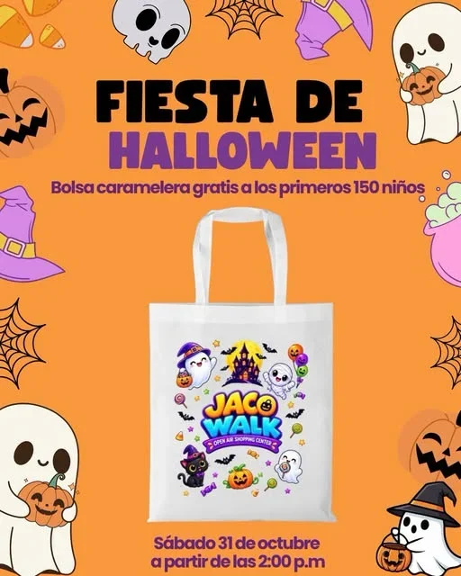 Fiesta de Halloween en Jaco Walk con disfraces, sorpresas y bolsa caramelera gratis para los primeros 150 niños; desde las 2:00 p. m.