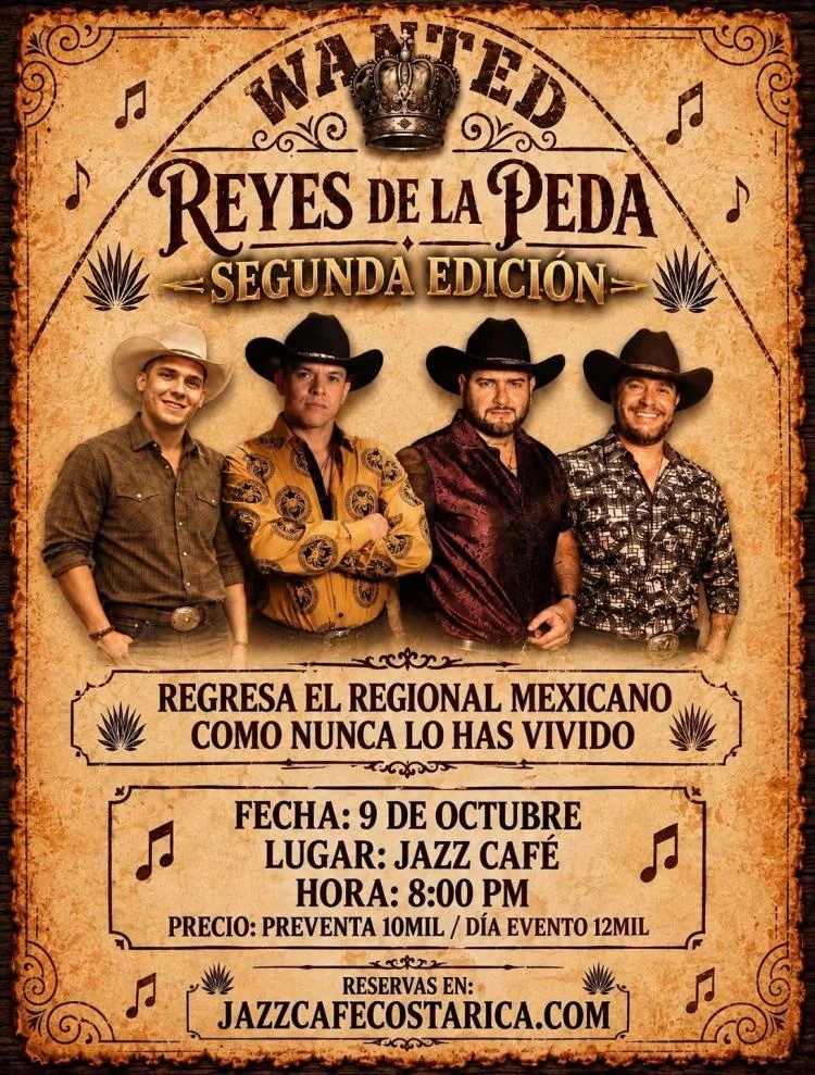 Noche de música regional mexicana con sombreros, botas, tequila y mucha fiesta en Jazz Café.
