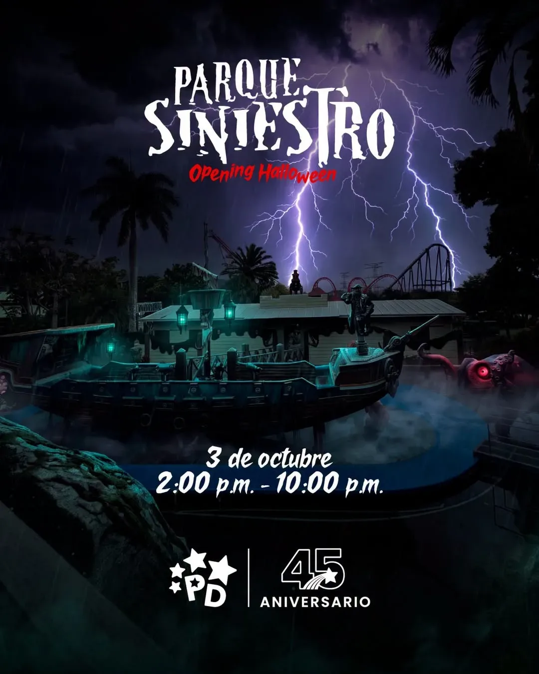 El 3 de octubre, Parque se transforma para celebrar Halloween con música y una atmósfera siniestra.