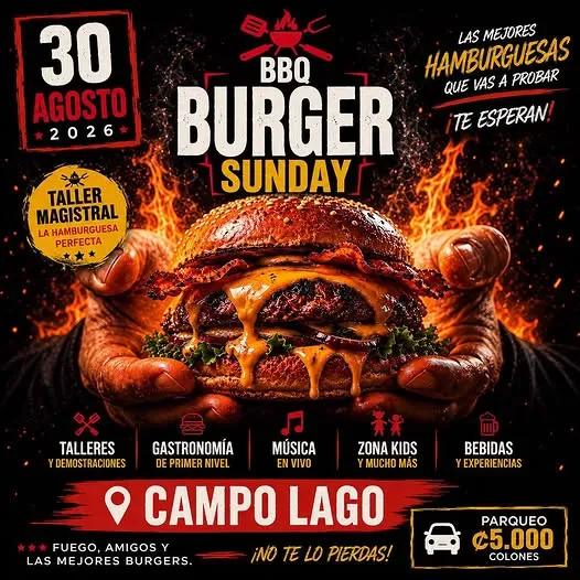 Disfruta de un día lleno de hamburguesas, música y actividades familiares en Campo Lago.