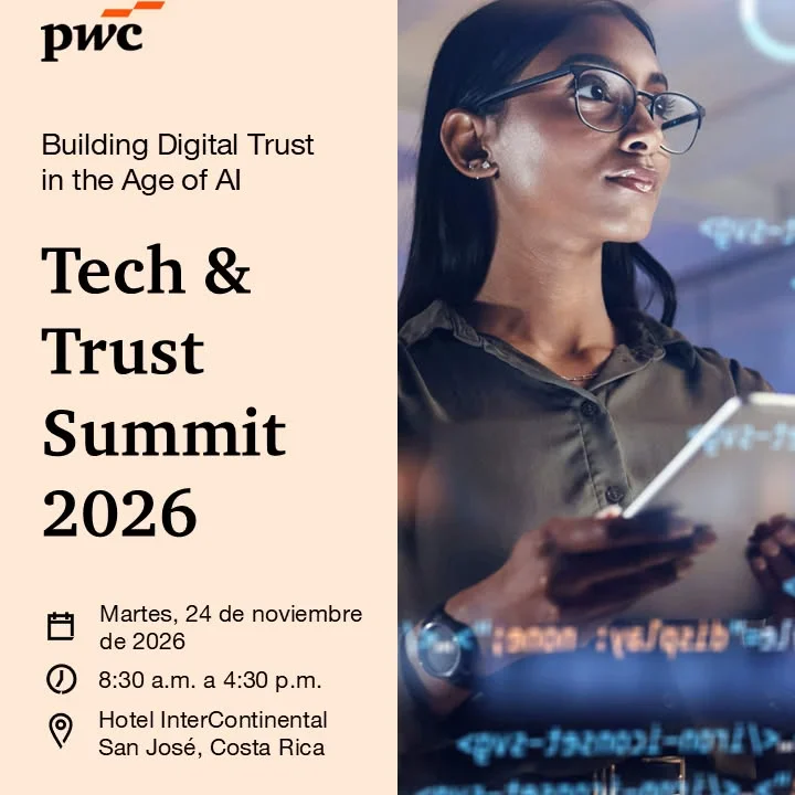 Evento sobre inteligencia artificial, ciberseguridad y gestión de riesgos en un entorno digital, con expertos y líderes de negocio.