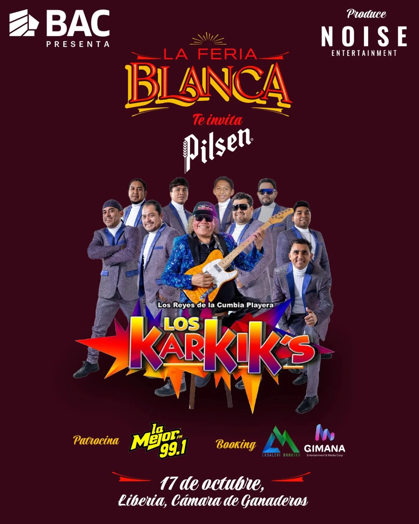 La Feria Blanca es un evento cultural, taurino y musical que se realiza en la Cámara de Ganaderos de Liberia